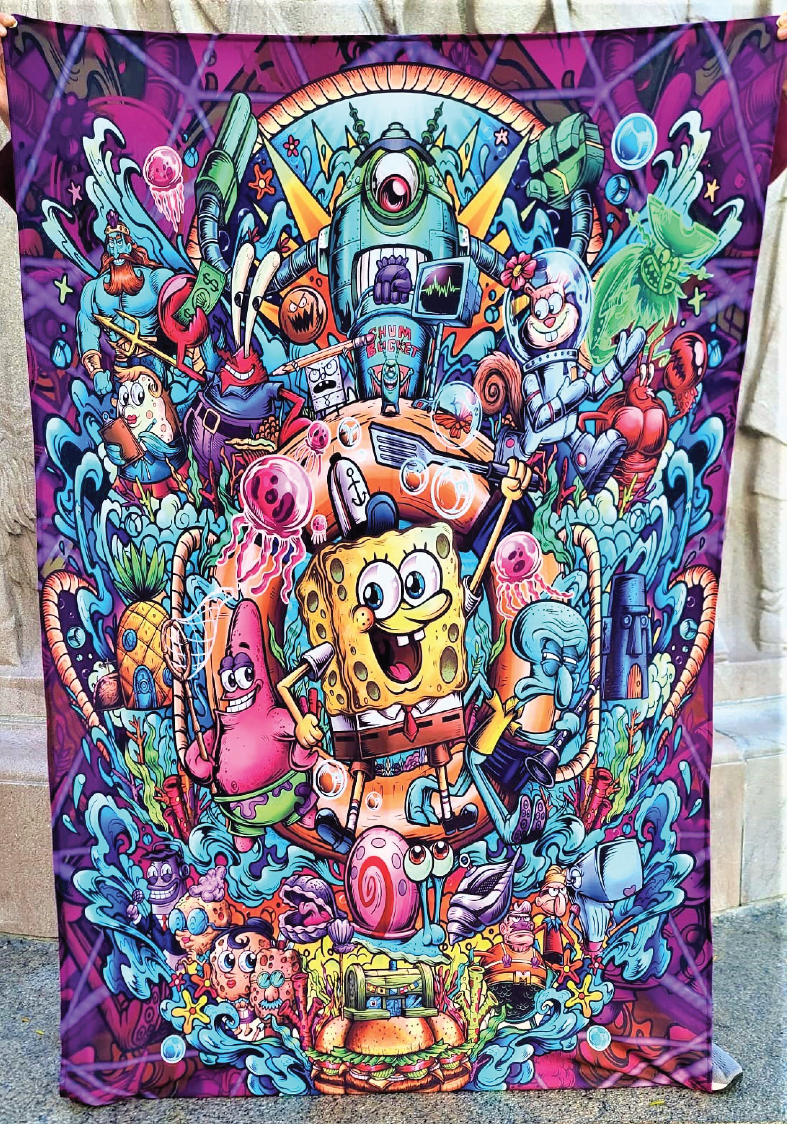 High Spongebob Tapestry Spongebob Tapestry Spongebob 